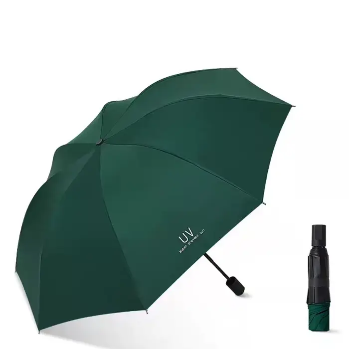 Parasol anti-UV UPF50+ pliable, mini parasol portable, coupe-vent, imperméable, résistant à la pluie