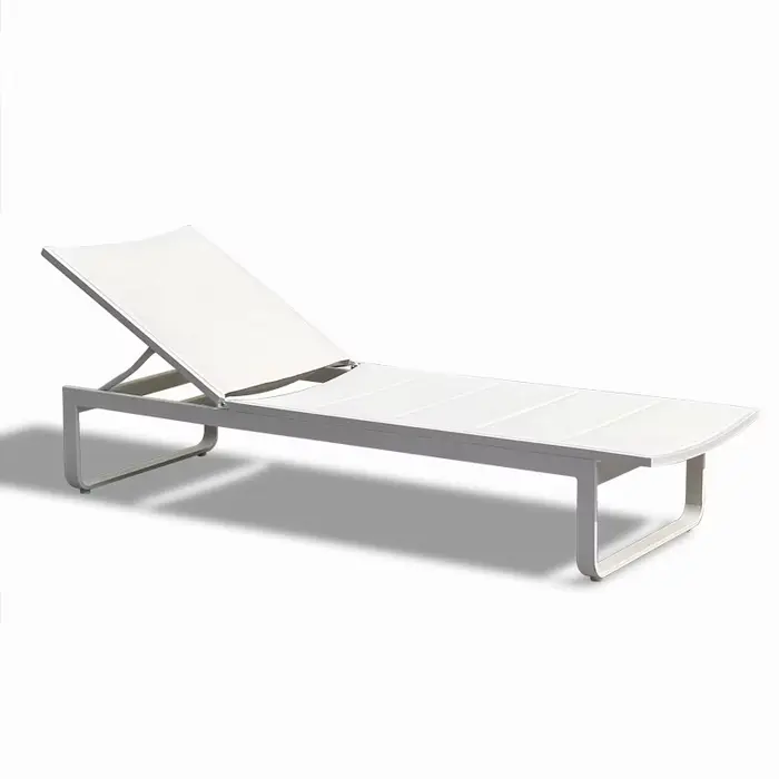 Chaise longue de piscine de luxe italienne, mobilier d'extérieur en aluminium, Patio, jardin, cour, 