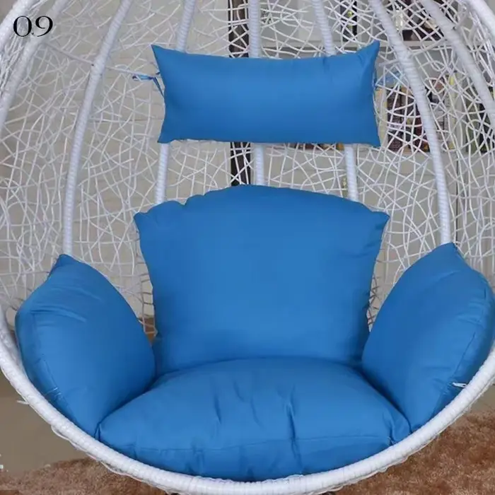 Juste de coussin en coton pour chaise pivotante et taie d'oreiller d'extérieur, couleur unie, motif 