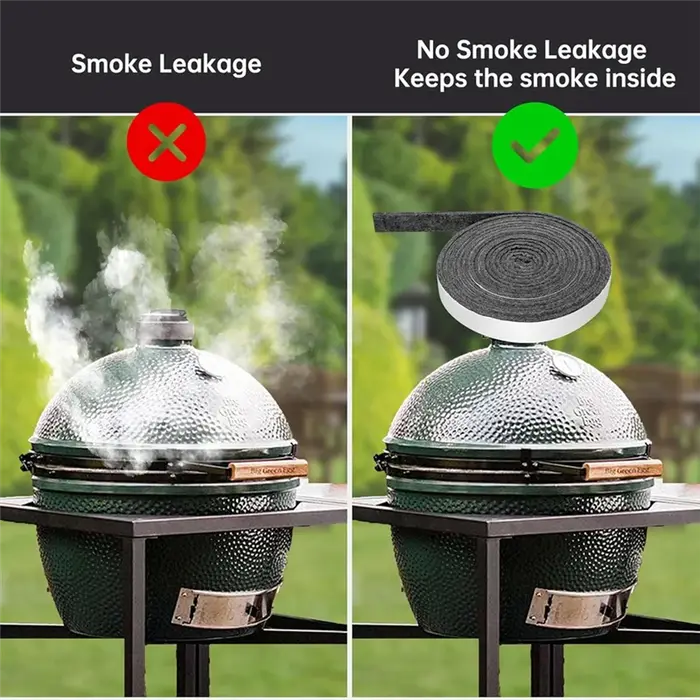 Joint de gril haute température B97A pour grand couvercle d'œuf vert, joint de fumeur de barbecue su