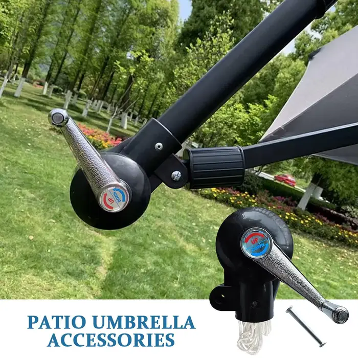 Manivelle de rechange antidérapante pour parasol d'extérieur avec cordon