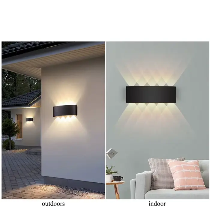Mur LED lampe extérieure IP65 étanche haut vers le bas éclairage lumineux intérieur escalier jardin 
