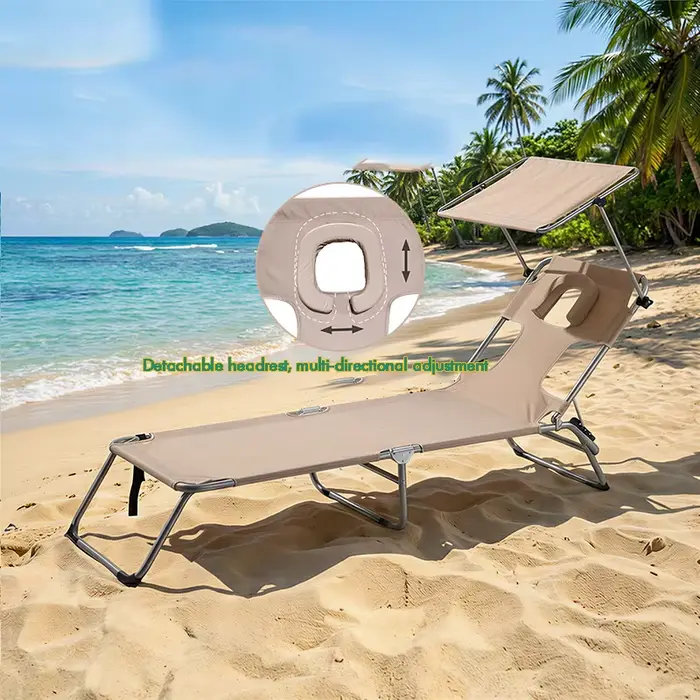 Chaise longue professionnelle d'extérieur pour bronzer