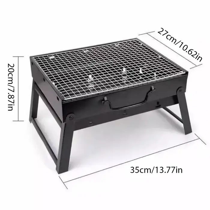 1 ensemble de poêle à charbon de bois pour Barbecue, grilles de Barbecue portables et pliables en ac