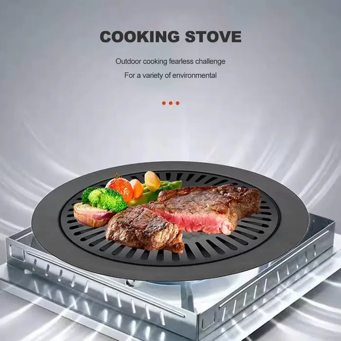 Poêle à barbecue antiarina sans fumée, poêle à barbecue coréenne, plaque de gril pour four intérieur