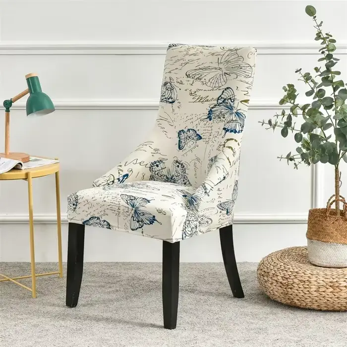 Housses de chaise de salle à manger élastiques, housses de fauteuil à dossier incliné, housses de si