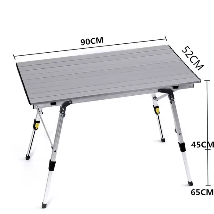 Table de camping pliante en alliage d'aluminium, mobilier de bureau portable durable, lit d'ordinate