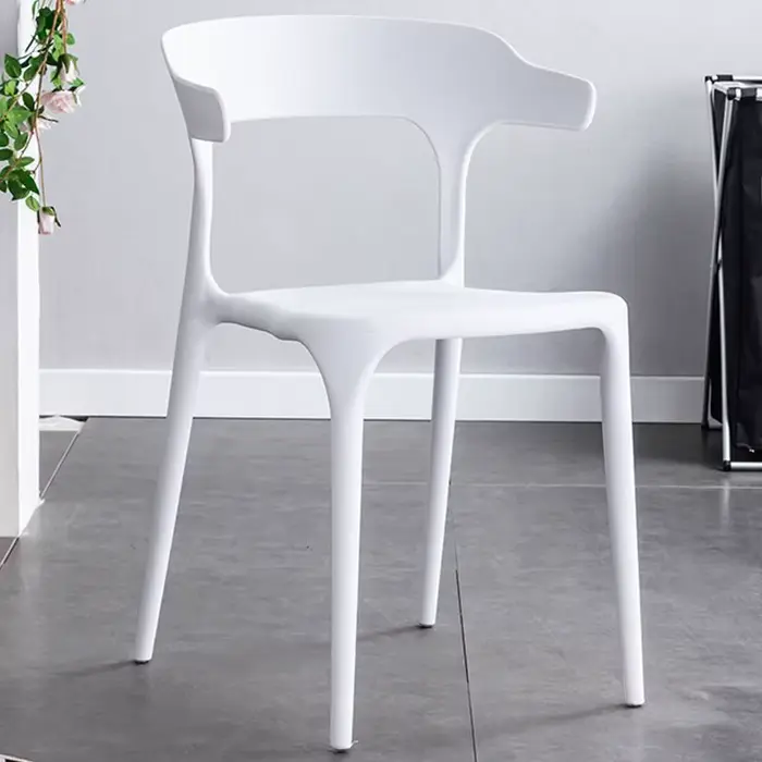 2 pièces chaise de salle à manger en plastique empilable Durable événements de jardin Restaurant mén