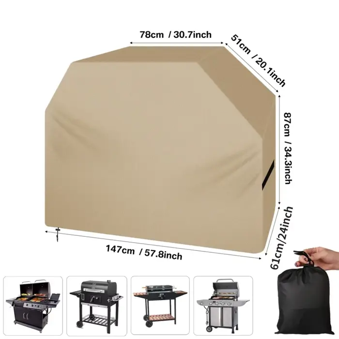 Couverture de gril pour Barbecue, couverture de gril d'extérieur, grilles à gaz au charbon de bois, 