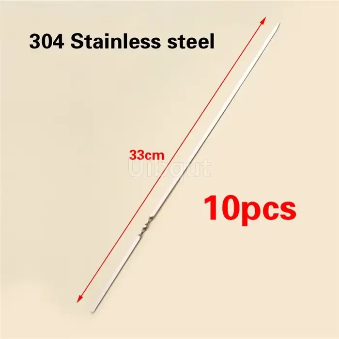 Bâtons de barbecue en acier inoxydable, 10, 20, 30 pièces, ustensile de cuisine, support de viande