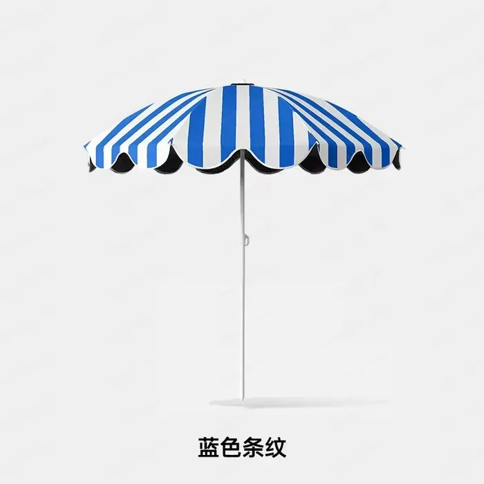 Grand parasol rayé imperméable, parasol commercial anti-UV pour extérieur