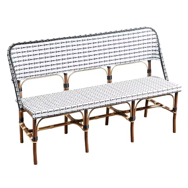 Moderne français extérieur parc Patio chaises en osier meubles extérieur jardin Bistro aluminium 3 p