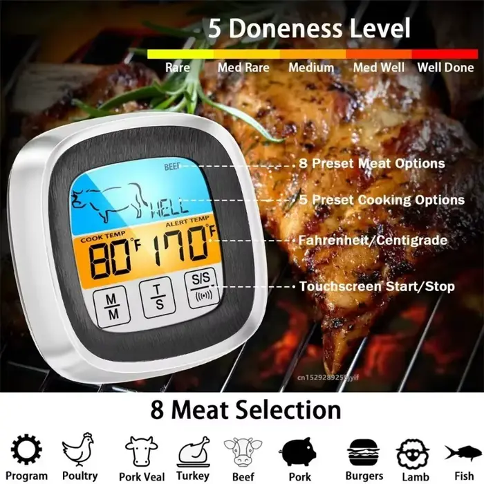 Thermomètre numérique pour aliments et cuisine