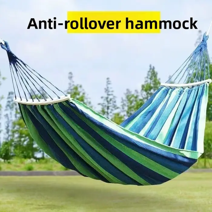 Hamac d'extérieur anti-chute, portable pour le camping en plein air, adapté à un usage domestique, p