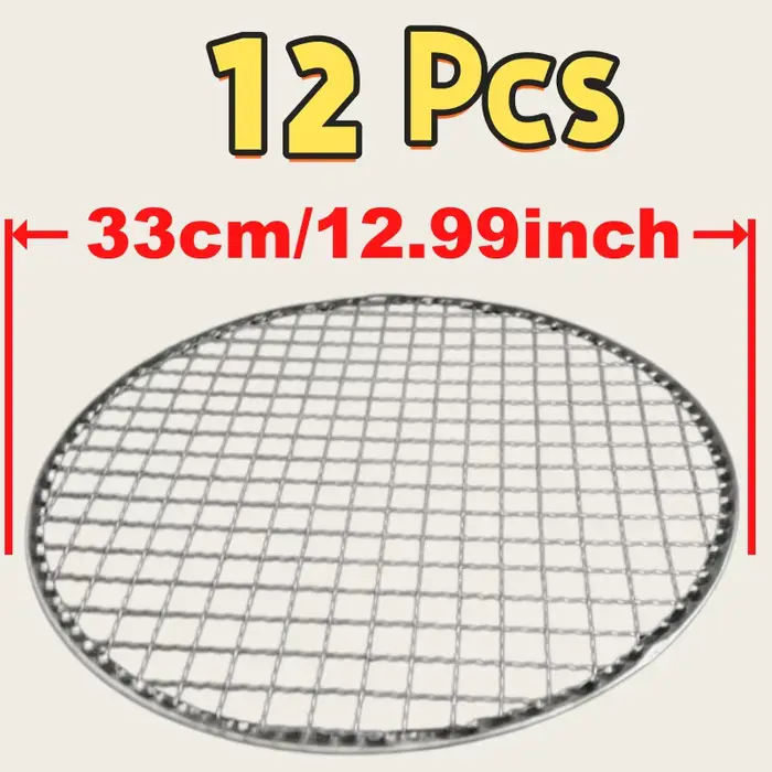 Grille de barbecue ronde jetable antiadhésive pour le camping en plein air, les pique-niques et la c