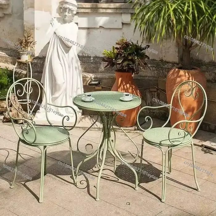 Ensemble de meubles de Patio en plein air en fer européen