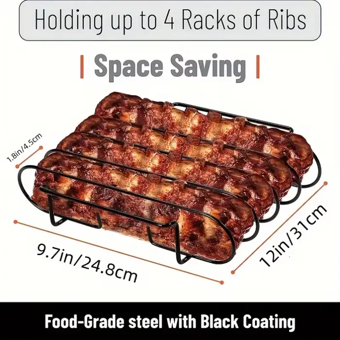 Support à côtes pour barbecue en acier inoxydable