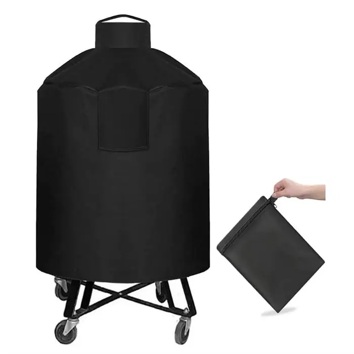 Housse de barbecue ronde, housse de protection pour barbecue portable, coupe-vent, imperméable, anti