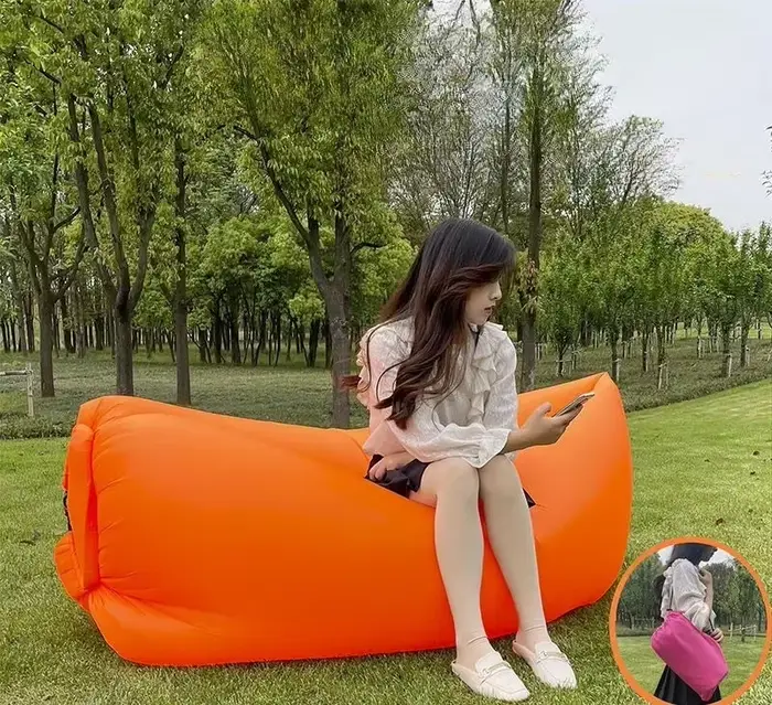 Canapé gonflable plage Air canapé pliant Camping gonflable canapé-lit sac de couchage simple