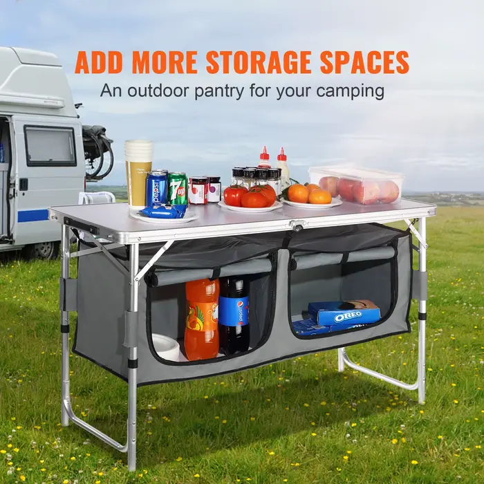SucceBuyFolding Table de pique-nique cuisine Camping placards valise en aluminium Table avec sac de 