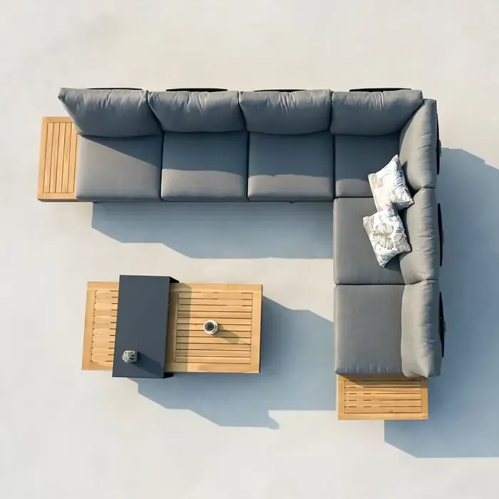 'Furniture de patio Mobilier d'extérieur en aluminium Canapé de jardin Ensemble de jardin extérieur
