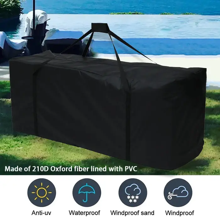 Sac de rangement pour meubles de jardin, multifonction, extérieur, étanche, sacs de rangement pour arbres de noël, organisateur de siège à coussin robuste