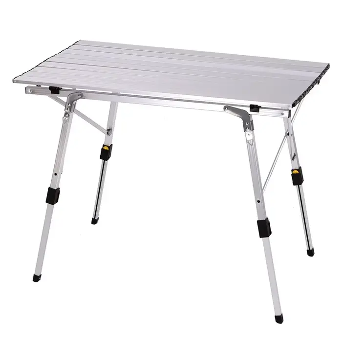 Table de camping pliante en alliage d'aluminium