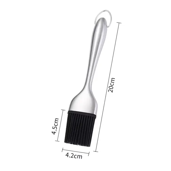 Brosse à Barbecue en Silicone sans BPA, brosse à pâtisserie avec manche en acier inoxydable, brosse 