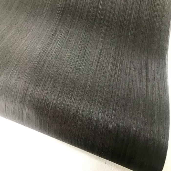 L:2.5 Mètres Largeur: 55cm Épaisseur: 0.2mm Peau de Bois de Document Pur Peau de Bois Noir Pur Peau 