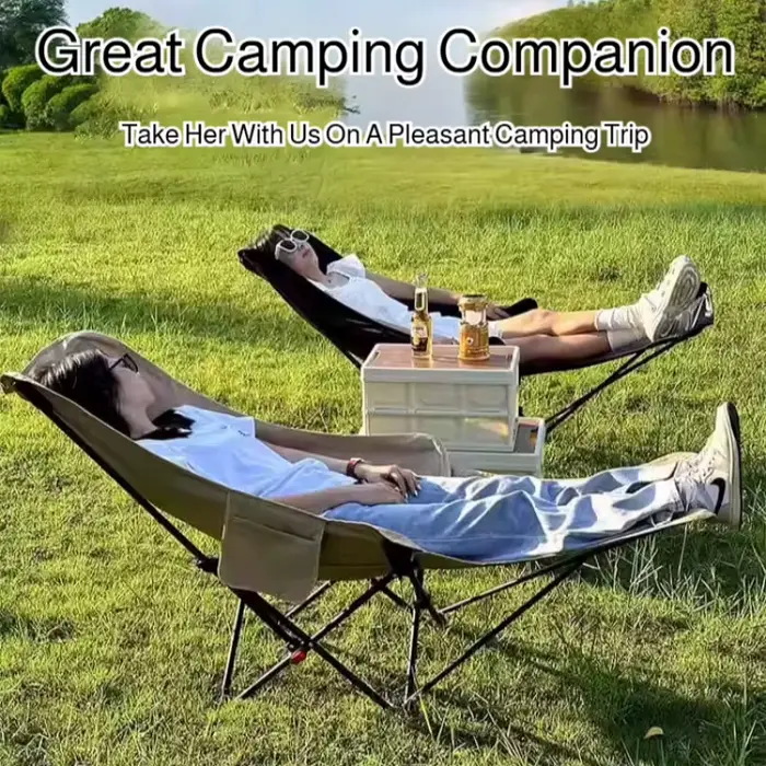 Chaise de camping portable d'extérieur confortable