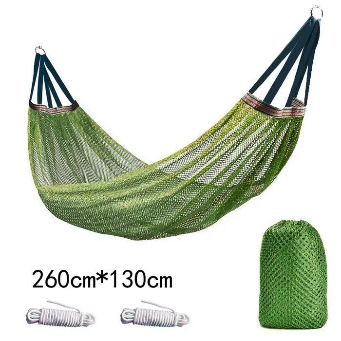 Hamac de jardin en maille pour l'extérieur, lit suspendu double portable avec sac de transport, hama