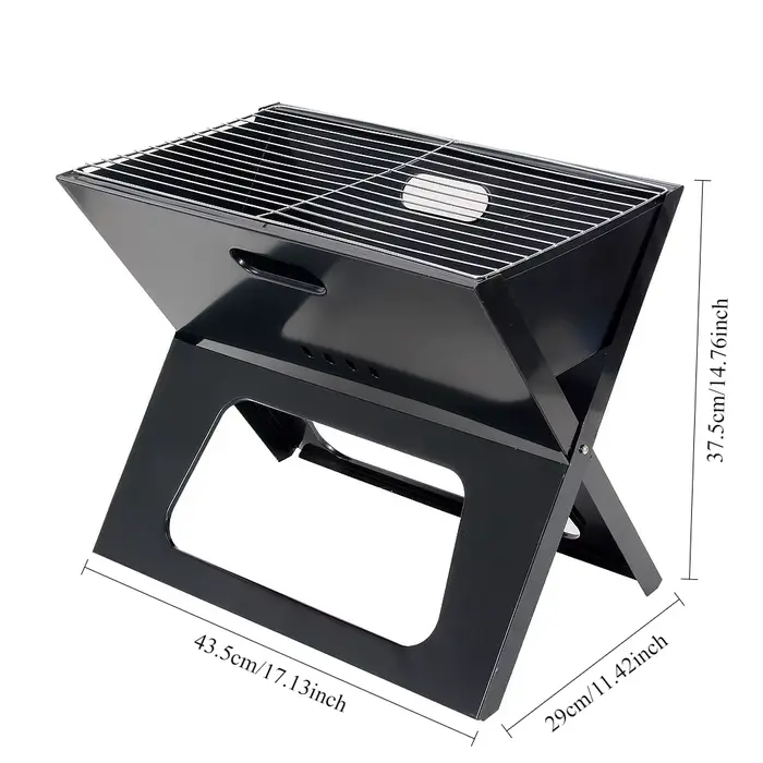 Grill de Barbecue extérieur Portable pliable Camping pique-nique Stable en forme de X gril à rôtir a