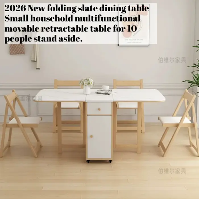 Table de cuisine pliable, chaises de patio, table à manger extérieure en bois, meubles de cuisine de luxe