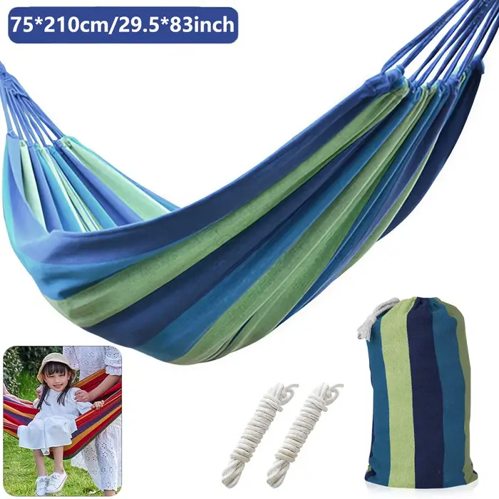 Hamac d'extérieur portable pour garçons et filles, lit-balançoire pour jardin, camping, plage, cour,