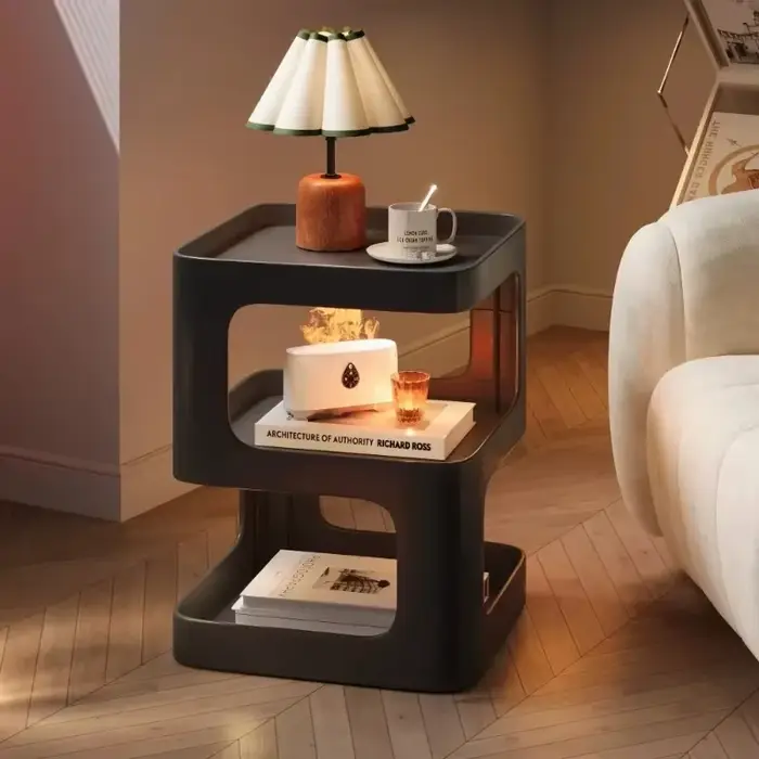 Table de canapé de luxe légère, étagère de couleur unie, petite Table basse pour salon, chambre à co