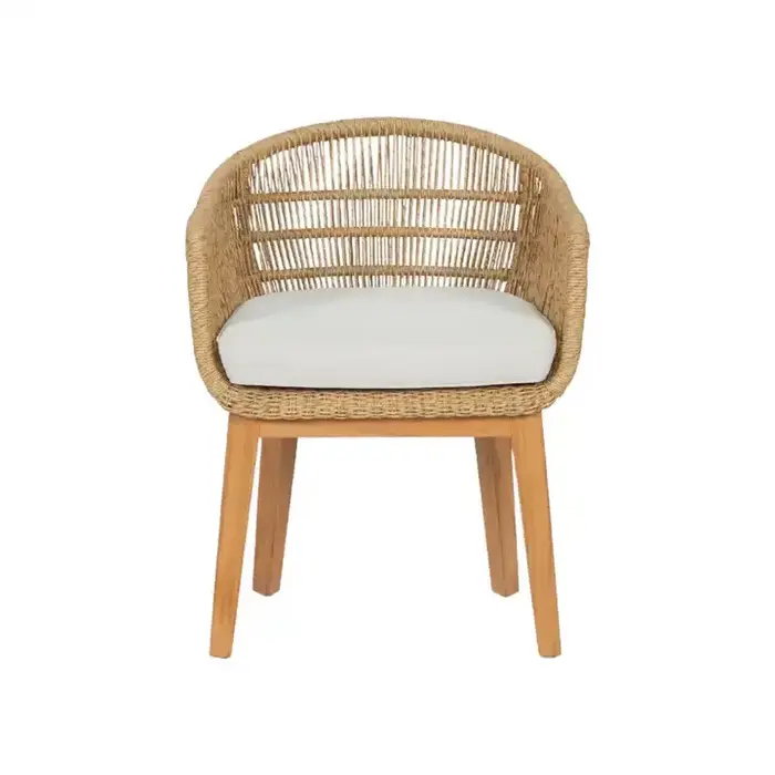Chaises de jardin en corde imperméables, meubles de Restaurant, fauteuil de salle à manger, cadre en