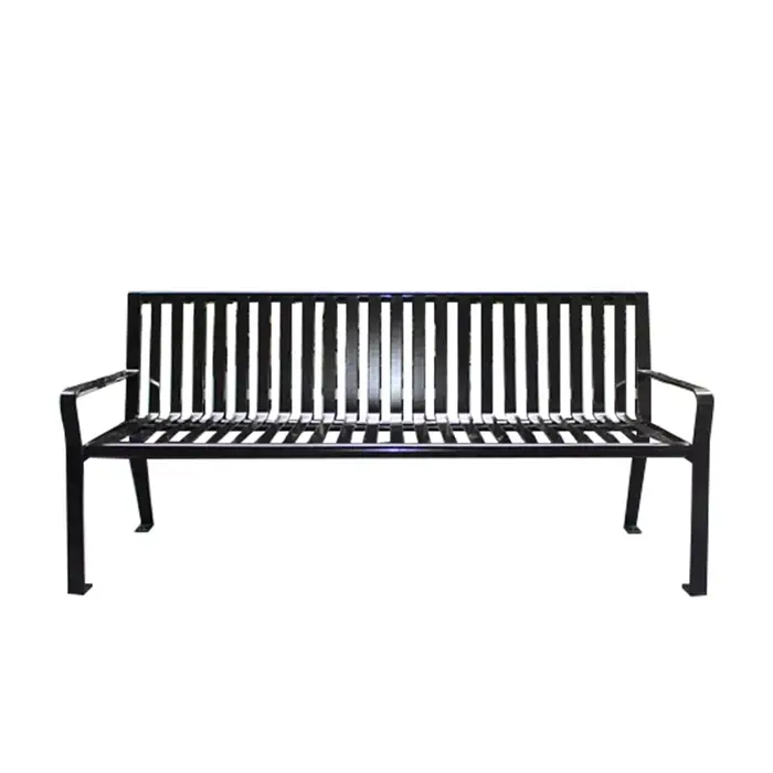 Banc de pique-nique en fer forgé Antique d'extérieur moderne, meubles en acier durables pour jardin,