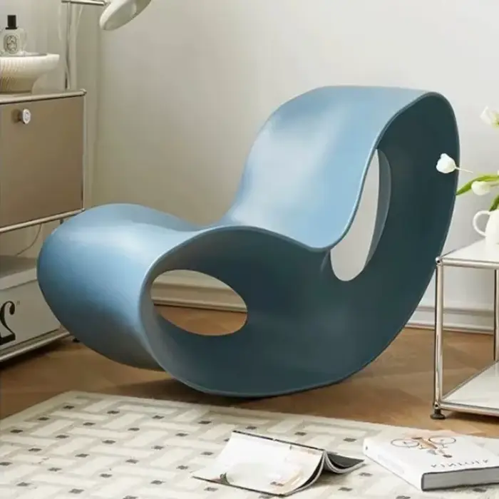 Chaise de détente moderne Design fauteuil à bascule en plastique canapé paresseux polyéthylène Voido