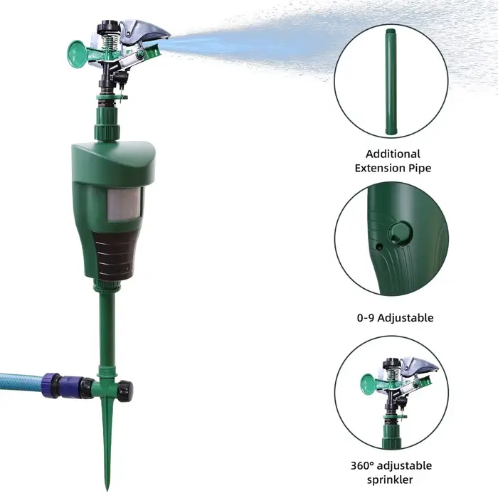Mouvement Arroseur Antiparasitaire Jardin Antiparasitaire Jet Spray Oiseaux Répulsif Conduite Petits