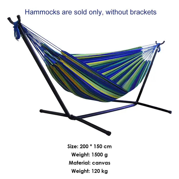 Hamac en toile Portable, support multifonctionnel pratique d'extérieur, lit-balançoire de Camping, m