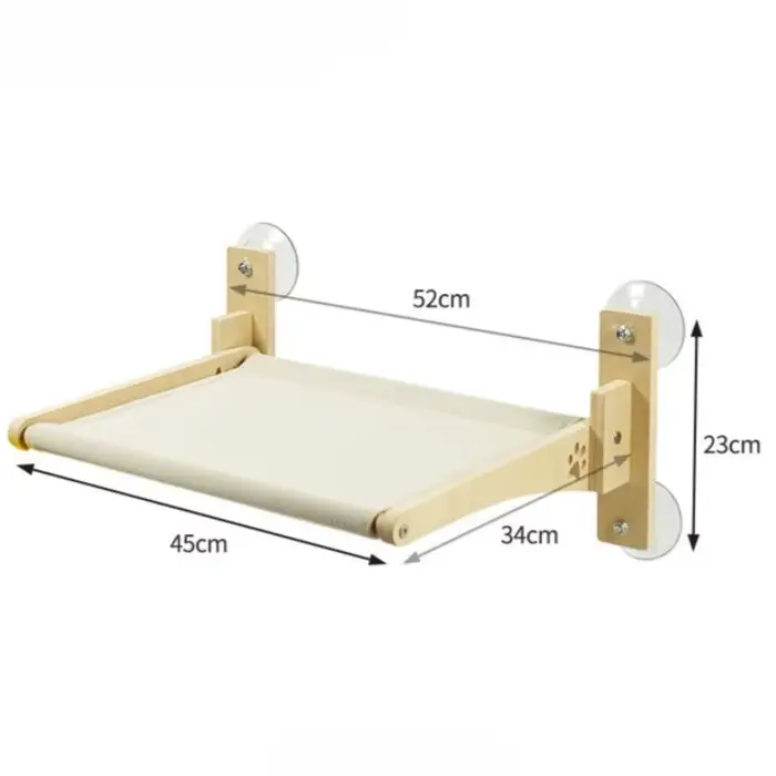 Hamac mural pliable pour chat, lit de fenêtre, ventouse, grand espace, nid de chaton, cadre d'escala