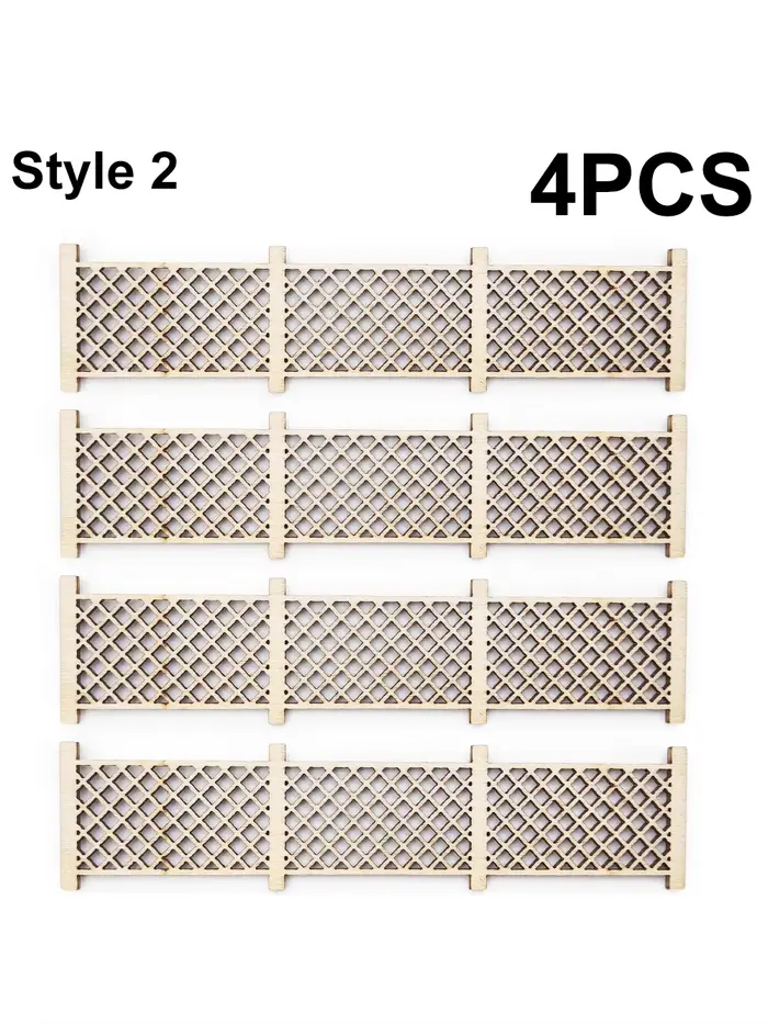 Kit de modèle de clôture de jardin en bois, 4 pièces (14 Options), Kit de construction artisanal de 