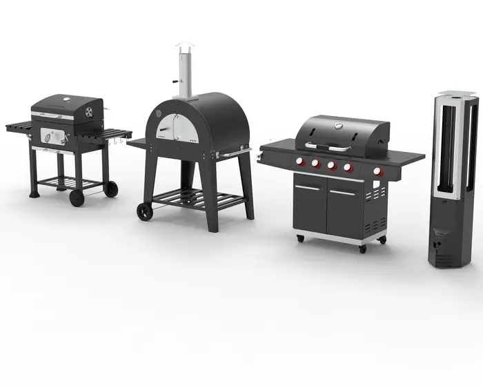 Gril de barbecue en acier inoxydable, cuisine extérieure moderne avec armoire pour la maison, cuisin