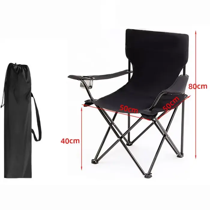 Chaise de camping pliable, fauteuil de plage portable, chaise longue d'extérieur pour la pêche et le