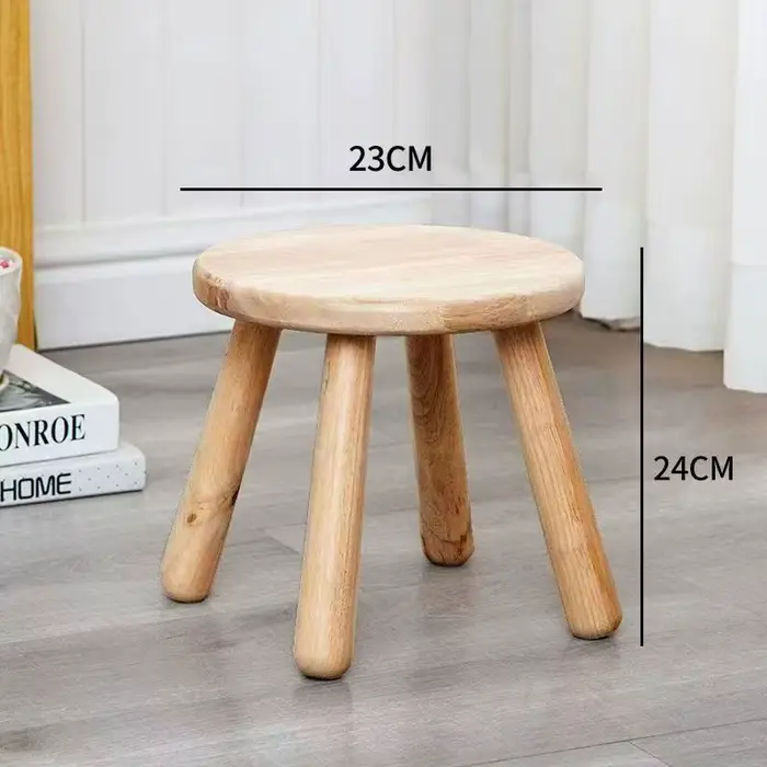 Tabouret Portable sur pied en noyer noir, 25cm, banc confortable, chaussures à langer, chaise Stable
