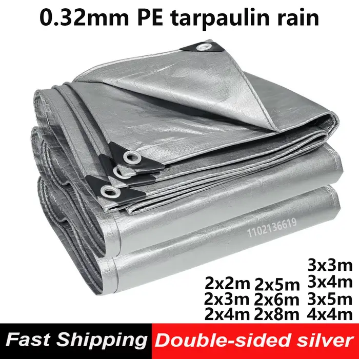 Bâche de jardin imperméable, auvent en toile cirée, toile cirée imperméable pour plantes de jardin, 0,32 mm, en polyéthylène