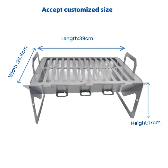 Modèle détachable pliant carré Barbecue gril pique-nique Mini Portable Camping petit gril à charbon 