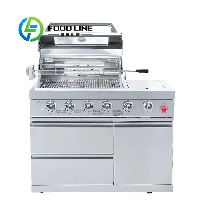 Barbecue à gaz autonome d'extérieur avec brûleur arrière infrarouge – Catégorie de produits : Barbec