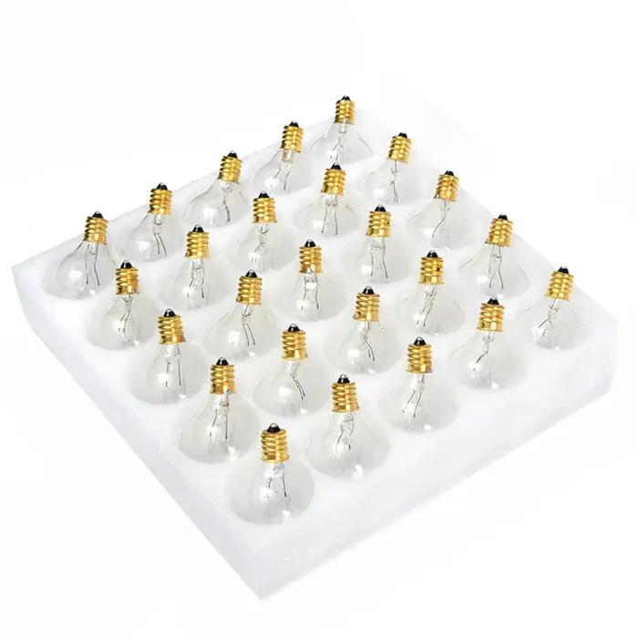 25 pièces ampoules de remplacement G40 ampoule en tungstène lampe 7W 220-240V clair Globe ampoule E1