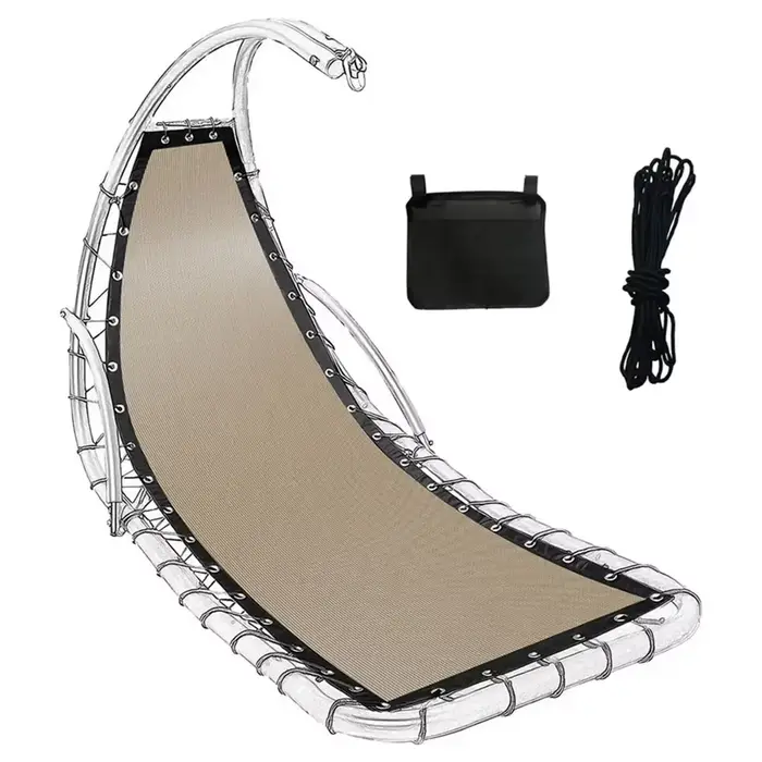 Chaise pivotante suspendue en tissu sans couture, Relaxation de jardin, conception d'installation fa